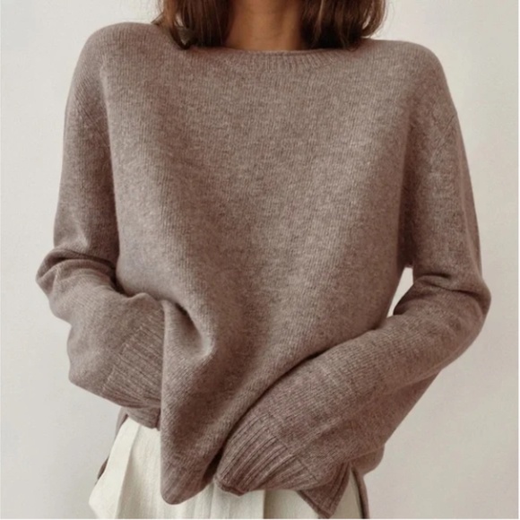 Jenni Kayne Sweaters - Jenni Kayne Everyday Wool/Cashmere Sweater in Taupe L